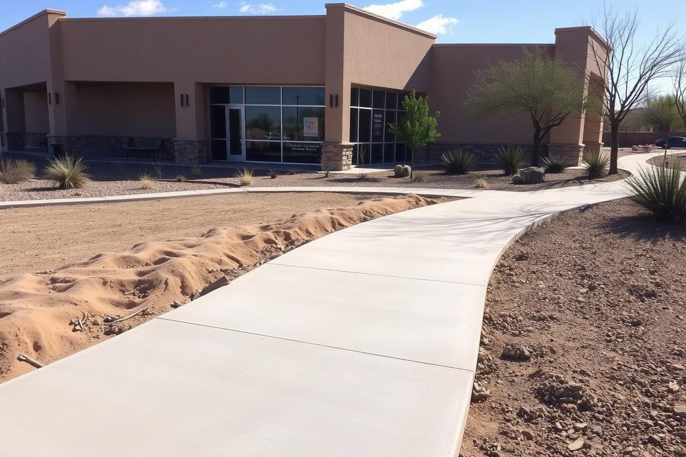 Commercial concrete slab leveling at a warehouse loading dock